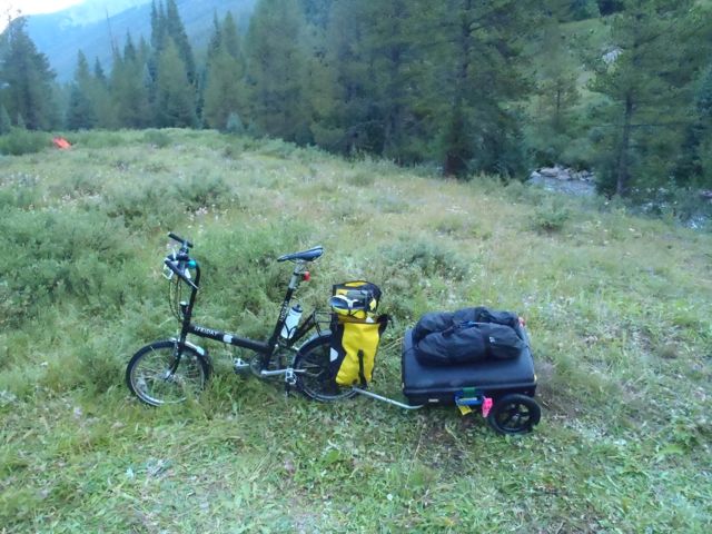 Campsite, Hwy 91 near Copper Mt, ready to leave