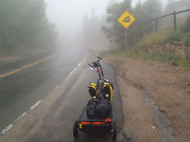 Heavy fog, Coal Creek Canyon Rd, Hwy 72