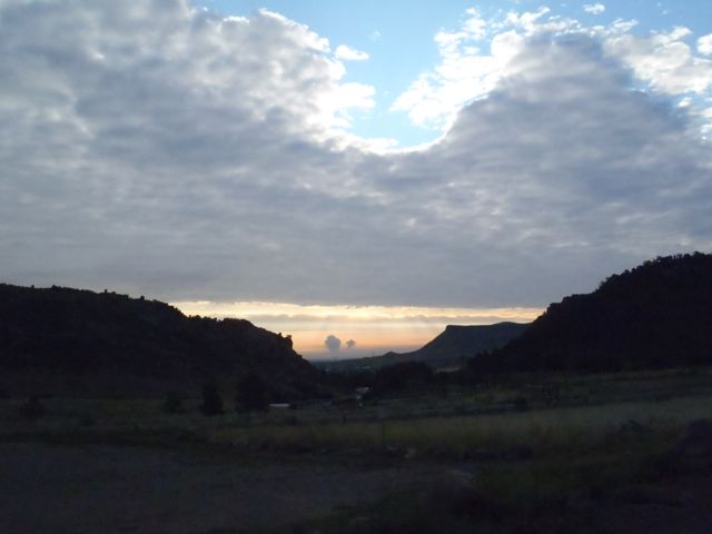 Sunrise, looking east from Golden CO