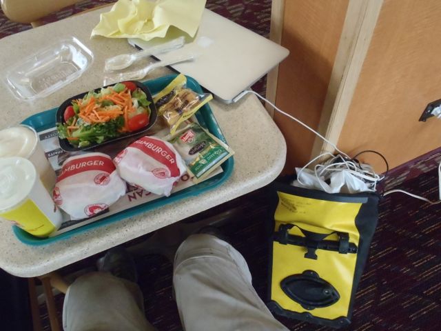 Lunch and charge at Wendy's, Wheat Ridge CO