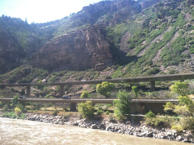 I-70 and Colorado River from train