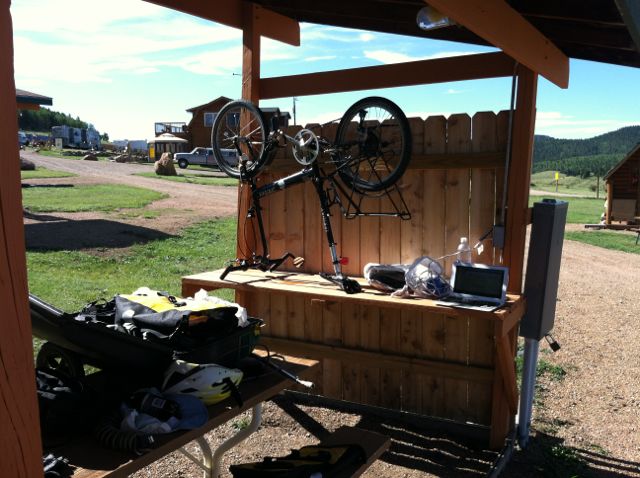 Bike work at Cripple Creek KOA