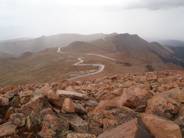 Trail down Pikes Peak