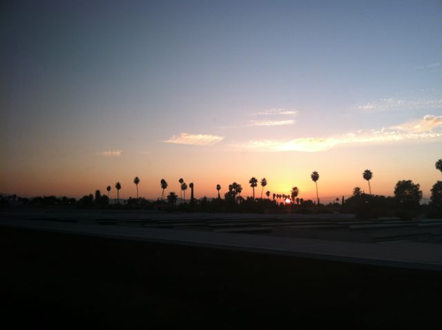 On Southwest Chief train east of Los Angeles