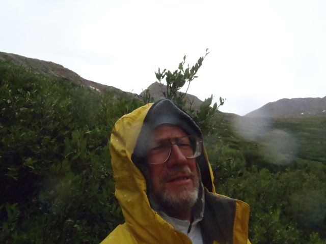 Waiting out thunderstorm, Mosquito Pass
